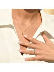 DIAMOND & CO Złoty pierścionek "Dava" z diamentami rozmiar: 60. Szare pierścionki Diamond & Co, z diamentem, złote. Za 717.99 zł.