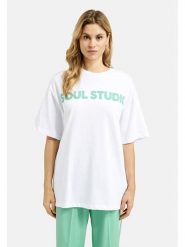 Smith & Soul Koszulka w kolorze białym rozmiar: L. Białe bluzki Smith & Soul, l, bez wzorów, z bawełny, bez kołnierzyka, bez ramiączek. Za 86.99 zł.