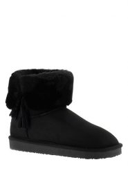 ISLAND BOOT Botki zimowe "Cinnamon" w kolorze czarnym rozmiar: 36. Czarne botki Island Boot, na zimę, bez wzorów, z materiału, bez obcasa, na platformie, bez zapięcia. Za 127.65 zł.