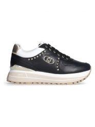 Liu Jo Skórzane sneakersy w kolorze czarno-białym rozmiar: 37. Białe trampki Liu Jo, bez wzorów, bez zapięcia. Za 355.78 zł.