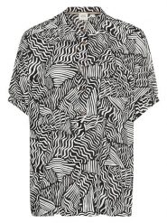 Camel Active Bluzka w kolorze czarno-białym rozmiar: L. Białe bluzki Camel Active, l, bez wzorów, z bawełny, bez kołnierzyka, bez ramiączek. Za 130.99 zł.