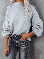 Milan Kiss Sweter w kolorze jasnoszarym rozmiar: L. Szare swetry Milan Kiss, l, bez wzorów, bez ramiączek. Za 176.50 zł.