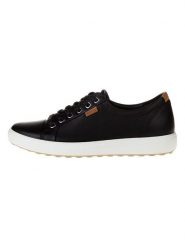Ecco Sneakersy "SOFT 7" w kolorze czarnym rozmiar: 41. Czarne trampki ecco, bez wzorów, ze skóry, bez zapięcia. Za 276.05 zł.
