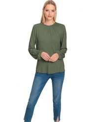 Heine Bluzka w kolorze khaki rozmiar: 44. Brązowe bluzki Heine, bez wzorów, bez kołnierzyka, bez ramiączek. Za 74.81 zł.