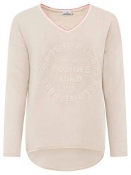 Zwillingsherz Bluza "Positive Mind" w kolorze jasnoróżowym rozmiar: L/XL. Różowe bluzy Zwillingsherz, l, bez wzorów, bez kaptura. Za 142.45 zł.