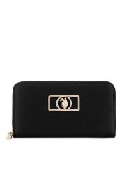 U.S. Polo Assn. Portfel BIUXT6450WVP Czarny. Czarne portfele U.S. Polo Assn., bez wzorów, ze skóry. Za 129.99 zł.