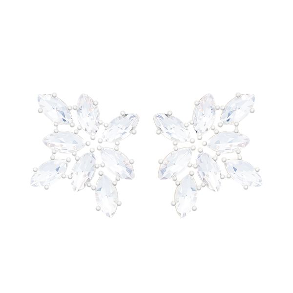 Kolczyki sztyfty Glamour z kryształami posrebrzane. Białe kolczyki Lilou, z kryształem, posrebrzane, na sztyftcie. Za 339.00 zł.