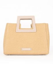 Maison héritage PARIS Skórzana torebka "Jini Paille" w kolorze beżowym - 35 x 25 x 15 cm rozmiar: onesize. Brązowe torby na ramię Maison héritage PARIS, bez wzorów, z materiału, przez ramię, bez dodatków. Za 404.99 zł.