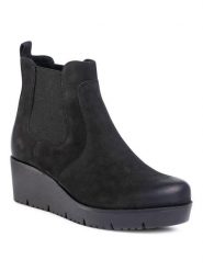 Lasocki Botki BALEA-07 Czarny. Czarne botki Lasocki, bez wzorów, z nubiku, bez obcasa, na koturnie, bez zapięcia. Za 111.99 zł.