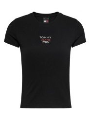 TOMMY JEANS Koszulka w kolorze czarnym rozmiar: M. Czarne bluzki Tommy Jeans, m, bez wzorów, z bawełny, bez kołnierzyka, bez ramiączek. Za 70.41 zł.