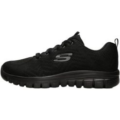 Buty do chodzenia damskie Skechers Gracefulget Connected. Czarne obuwie sportowe Skechers, z gumy, bez zapięcia, trekkingowe. Za 199.99 zł.
