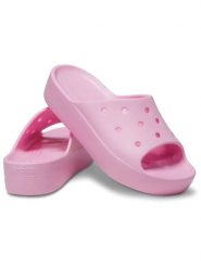 Crocs Klapki "Classic" w kolorze jasnoróżowym rozmiar: 36/37. Różowe klapki Crocs, bez wzorów, z otwartym noskiem, bez obcasa. Za 151.95 zł.
