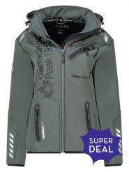 Canadian Peak Kurtka softshellowa w kolorze antracytowym rozmiar: XL. Czarne kurtki sportowe Canadian Peak, xl, bez wzorów, bez kaptura, outdoorowe. Za 183.59 zł.