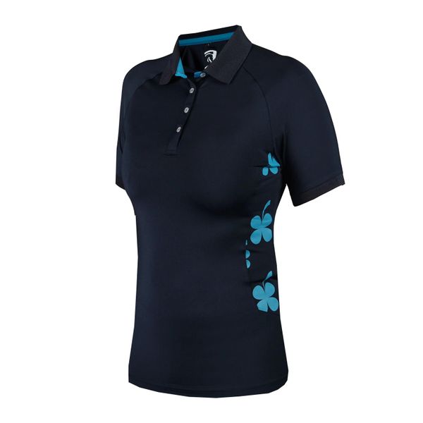 Damska koszulka polo HORKA Lucky clover. Niebieskie koszulki polo Horka, m, bez wzorów, z elastanu, bez kołnierzyka, bez ramiączek. Za 121.50 zł.