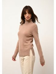 Just Cashmere Kaszmirowy golf "Lexie" w kolorze beżowym rozmiar: S. Brązowe golfy Just Cashmere, s, bez wzorów, z kaszmiru, bez ramiączek. Za 391.99 zł.