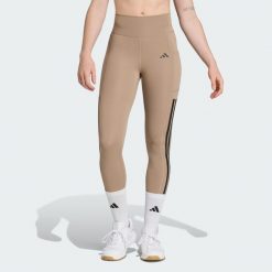 Legginsy Optime 3-Stripes Full-Length. Brązowe legginsy Adidas, l, bez wzorów, z materiału. Za 279.00 zł.