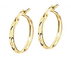 Złote kolczyki - koła, 18 mm. Żółte kolczyki Apart, złote. Za 769.00 zł.