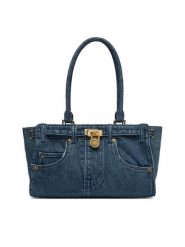 MICHAEL Michael Kors Torebka Hamilton 30F6BNXT0C Niebieski. Niebieskie torebki klasyczne MICHAEL Michael Kors, bez wzorów, z materiału, bez dodatków. Za 1,539.00 zł.