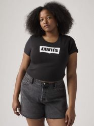 Levi's Koszulka w kolorze czarnym rozmiar: L. Czarne bluzki Levi's®, l, bez wzorów, z bawełny, bez kołnierzyka, bez ramiączek. Za 79.77 zł.