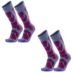 Skarpety ski dla kobieta Therm-ic Ski Insulation zestaw 2 par wysokosc kolano. Fioletowe rękawiczki THERM-IC, bez wzorów, sportowe. Za 199.00 zł.