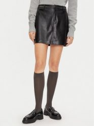 Calvin Klein Jeans Spódnica z imitacji skóry J20J224190 Czarny Regular Fit. Czarne spódnice Calvin Klein Jeans, l, bez wzorów, z jeansu. Za 269.99 zł.