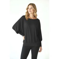 Bluzka do tańca i fitness damska czarna Latina 2skin. Czarne koszulki sportowe 2SkIN, bez wzorów, bez ramiączek, na fitness i siłownię. Za 139.00 zł.