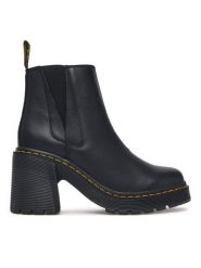 Dr. Martens Botki Spence Leather Flared Heel DM26440001 Czarny. Czarne botki Dr. Martens, bez wzorów, ze skóry, bez obcasa, na słupku, bez zapięcia. Za 989.99 zł.