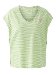 Oui Koszulka w kolorze zielono-białym rozmiar: 38. Zielone bluzki Oui, bez wzorów, z bawełny, bez kołnierzyka, bez ramiączek. Za 130.99 zł.