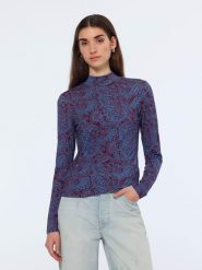 Scotch & Soda Koszulka w kolorze bordowo-niebieskim rozmiar: XL. Czerwone bluzki Scotch & Soda, xl, bez wzorów, bez kołnierzyka, bez ramiączek. Za 122.38 zł.