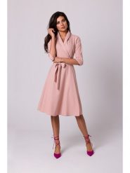 Be Wear Sukienka w kolorze jasnoróżowym rozmiar: L. Różowe sukienki Be Wear, l, bez wzorów, z tkaniny, bez kołnierzyka, bez ramiączek, midi, rozkloszowane. Za 250.94 zł.