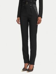 Elisabetta Franchi Spodnie materiałowe PA-180-62E2-V450 Czarny Slim Fit. Czarne spodnie materiałowe Elisabetta Franchi, bez wzorów, z materiału. Za 1,919.00 zł.