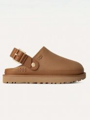 UGG Kapcie "Goldenstar Villa" w kolorze jasnobrązowym rozmiar: 37. Brązowe obuwie domowe UGG, bez wzorów, bez zapięcia. Za 614.96 zł.