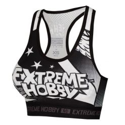 Stanik sportowy fitness siłownia MMA EXTREME HOBBY COMICS. Czarne bielizna sportowa EXTREME HOBBY, s, bez wzorów, z elastanu. Za 119.00 zł.