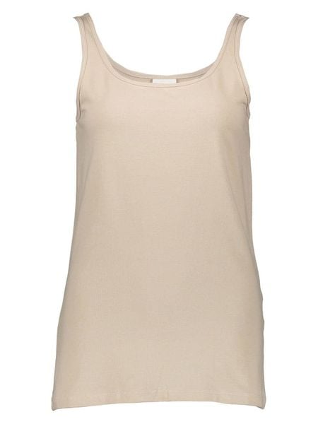 ONLY Carmakoma Top w kolorze beżowym rozmiar: M-46/48. Brązowe topy Only Carmakoma, m, bez wzorów, bez kołnierzyka, bez ramiączek. Za 51.95 zł.