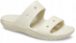 Klapki Dla Dorosłych Crocs Classic Sandal. Brązowe klapki Crocs, bez wzorów, z materiału, bez obcasa. Za 118.99 zł.