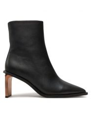 Calvin Klein Botki Ankle Boot 70 Lth HW0HW02092 Czarny. Czarne botki Calvin Klein, bez wzorów, ze skóry, bez obcasa, na słupku, bez zapięcia. Za 915.38 zł.