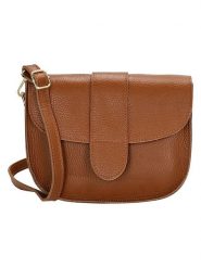 Charm Skórzana torebka w kolorze jasnobrązowym - 21 x 16 x 6 cm rozmiar: onesize. Brązowe torby na ramię Charm, bez wzorów, z materiału, na ramię, bez dodatków. Za 108.99 zł.