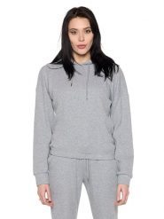 Damska zimowa bluza z kapturem "Pearl" z cienkim ściągaczem. Fioletowe bluzy LEONE 1947 APPAREL, na zimę, l, bez wzorów, z kapturem. Za 303.12 zł.