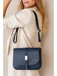 Lia Biassoni Skórzana torebka w kolorze granatowym - 24 x 18 x 8 cm rozmiar: onesize. Niebieskie torby na ramię Lia Biassoni, bez wzorów, z materiału, na ramię, bez dodatków. Za 260.99 zł.