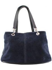 ORE10 Skórzana torebka w kolorze granatowym - 32 x 20 x 14 cm rozmiar: onesize. Niebieskie torebki klasyczne ORE10, bez wzorów, z materiału, bez dodatków. Za 127.05 zł.