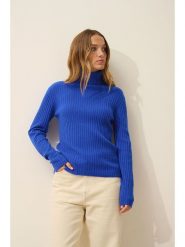 Just Cashmere Kaszmirowy golf "Miraya" w kolorze niebieskim rozmiar: XXL. Niebieskie golfy Just Cashmere, xxl, bez wzorów, z kaszmiru, bez ramiączek. Za 290.57 zł.
