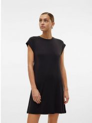 Vero Moda Sukienka w kolorze czarnym rozmiar: XS. Czarne sukienki Vero Moda, na co dzień, xs, bez wzorów, bez kołnierzyka, bez ramiączek, mini, proste. Za 96.60 zł.