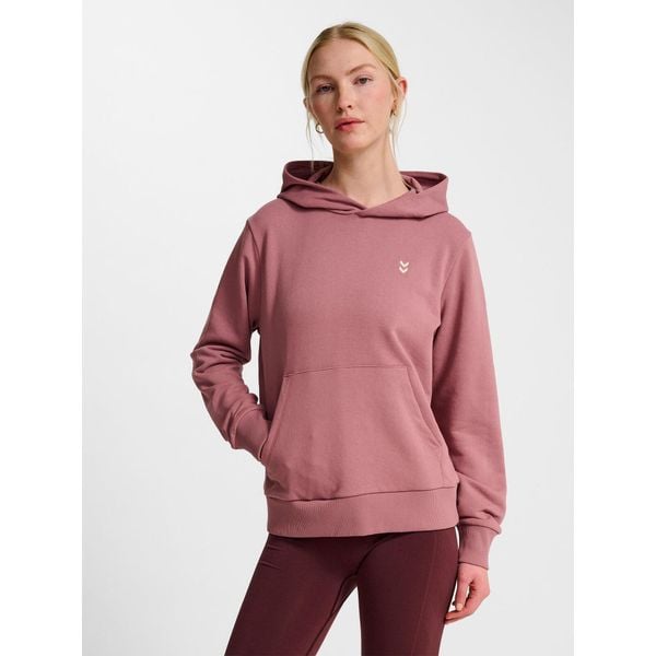 Damska bluza dresowa Hummel Pulse. Fioletowe bluzy Hummel, bez wzorów, z dresówki, z kapturem. W wyprzedaży za 145.50 zł.