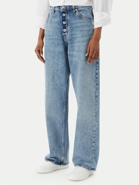 HUGO Jeansy Leni 50559617 Niebieski Loose Fit. Niebieskie jeansy Hugo, bez wzorów. Za 268.99 zł.