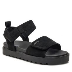 Sandały Big Star Shoes. Czarne sandały BIG STAR SHOES, bez wzorów, retro, bez obcasa, na płaskiej podeszwie, bez zapięcia. Za 149.99 zł.