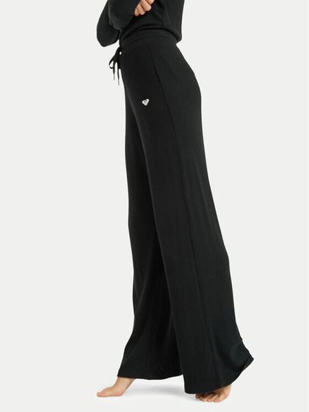Roxy Spodnie dresowe Rise & Vibe New Rib ERJNP03673 Czarny Relaxed Fit. Czarne spodnie dresowe Roxy, m, bez wzorów, z dresówki. Za 279.99 zł.