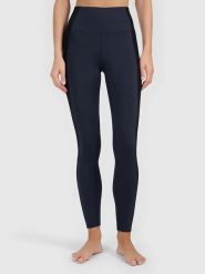 4F Legginsy sportowe w kolorze granatowym rozmiar: M. Niebieskie legginsy 4f, m, bez wzorów, z materiału, z podwyższonym stanem, outdoorowe. Za 109.95 zł.