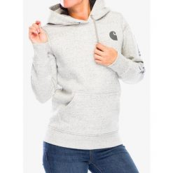Bluza z kapturem damska Carhartt Logo Sleeve Graphic Sweatshirt. Szare bluzy Carhartt, xs, bez wzorów, z kapturem. Za 272.99 zł.
