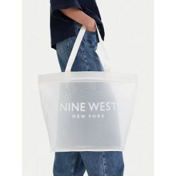 Torebka Nine West. Białe shopper Nine West, bez wzorów, bez dodatków. Za 79.99 zł.