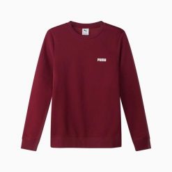 Bluza damska Puma ESS SMALL LOGO CREW FL bordowa 68831422 r XS. Fioletowe bluzy Puma, m, bez wzorów, z bawełny, bez kaptura. Za 129.94 zł.